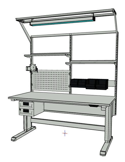 Treston Arbeitstisch Concept Ergo Zub./MG 1500x600mm, mont.