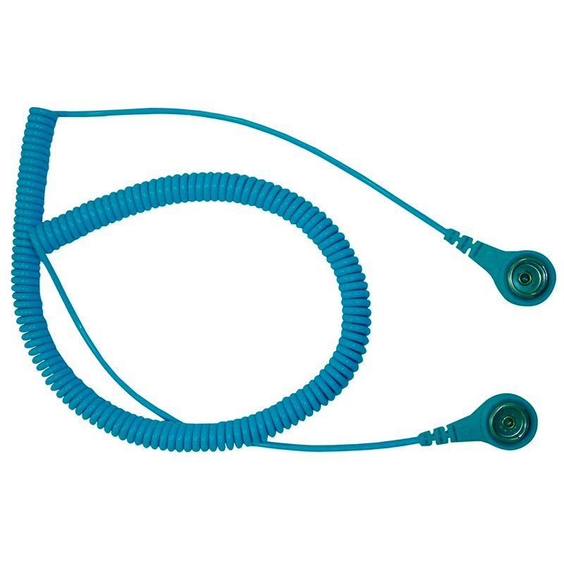 Spiralkabel Standard blau, DK10-DK10, Länge 2,40 m