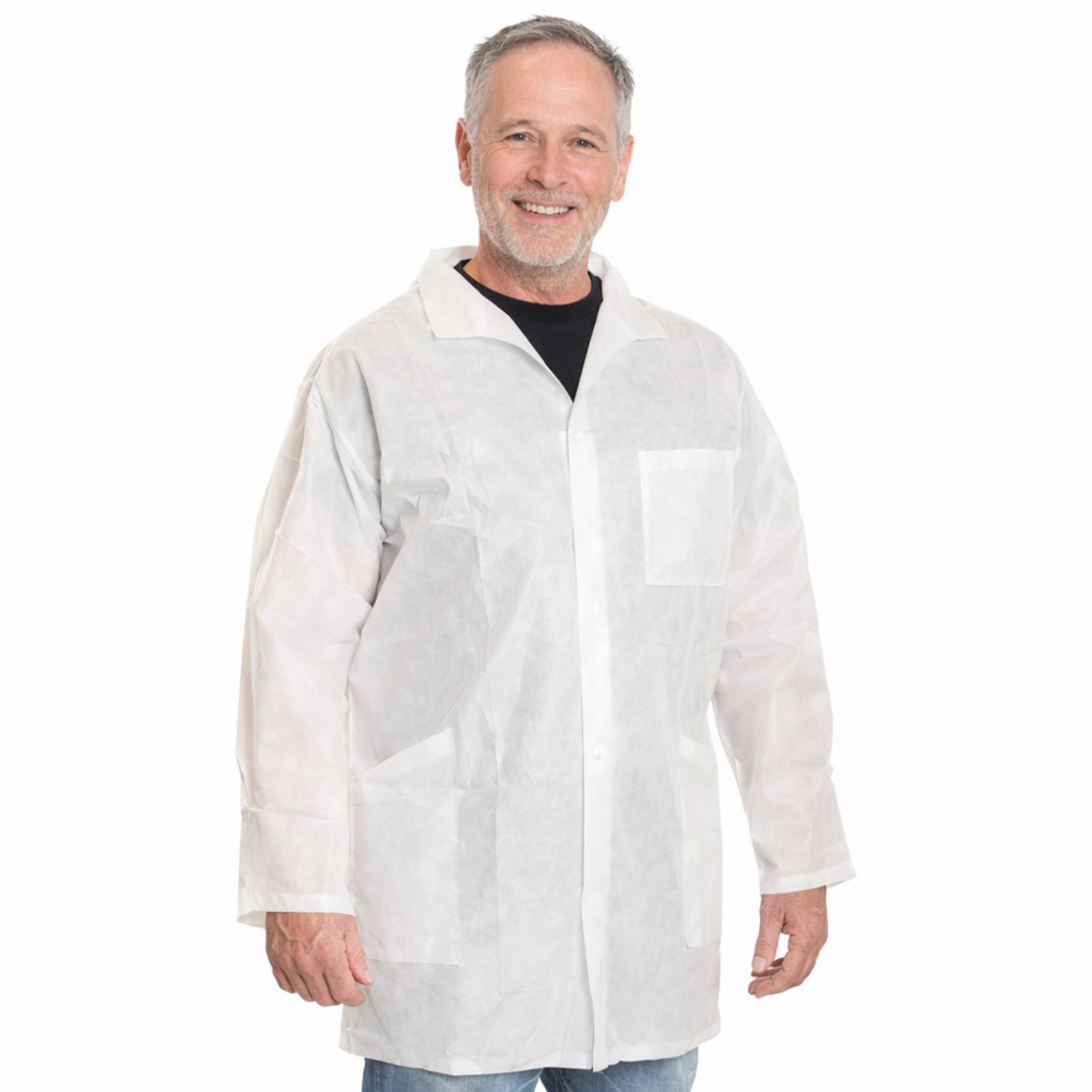 ESD disposable gown, white, (50 pieces)