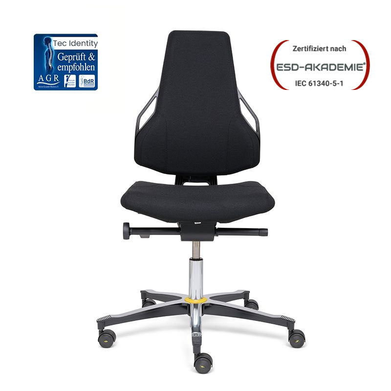 ESD-Drehstuhl Tec Identity Stoff schwarz