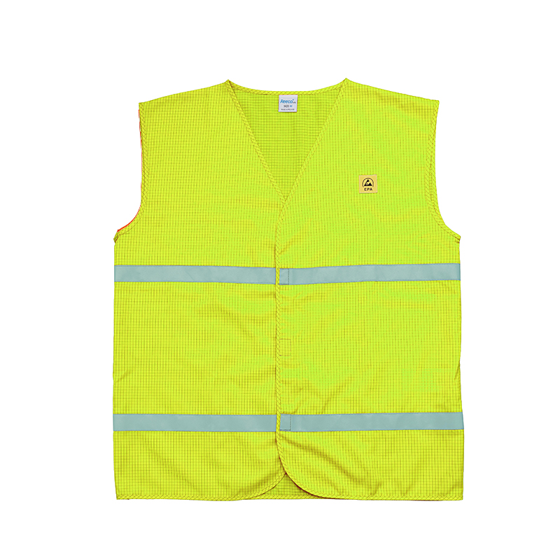 ESD warning vest neon yellow