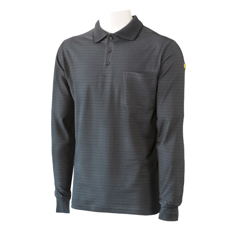 EP1002153-PROTEX-ESD-Poloshirt-Langarm-Dunkelgrau-neu 5289