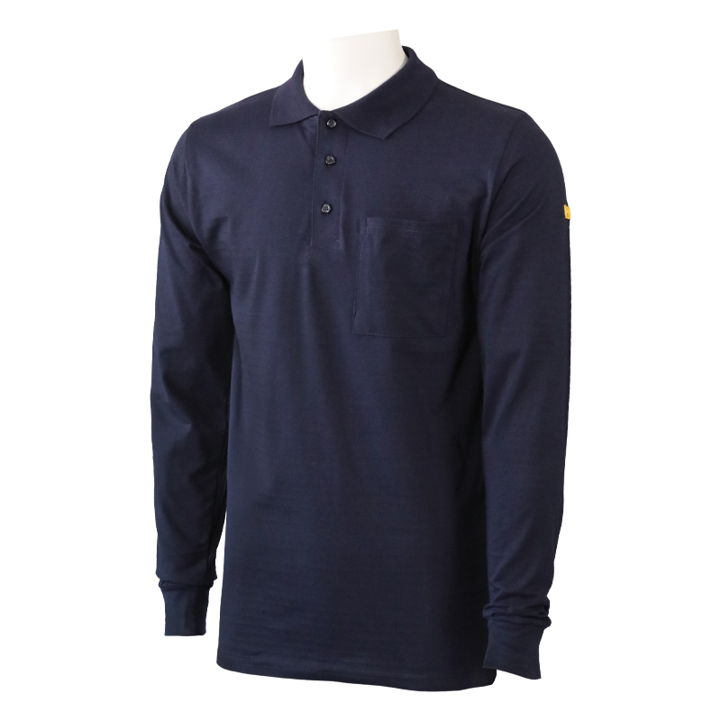 EP1002112-PROTEX-ESD-Poloshirt-Langarm-Marine-neu 5730