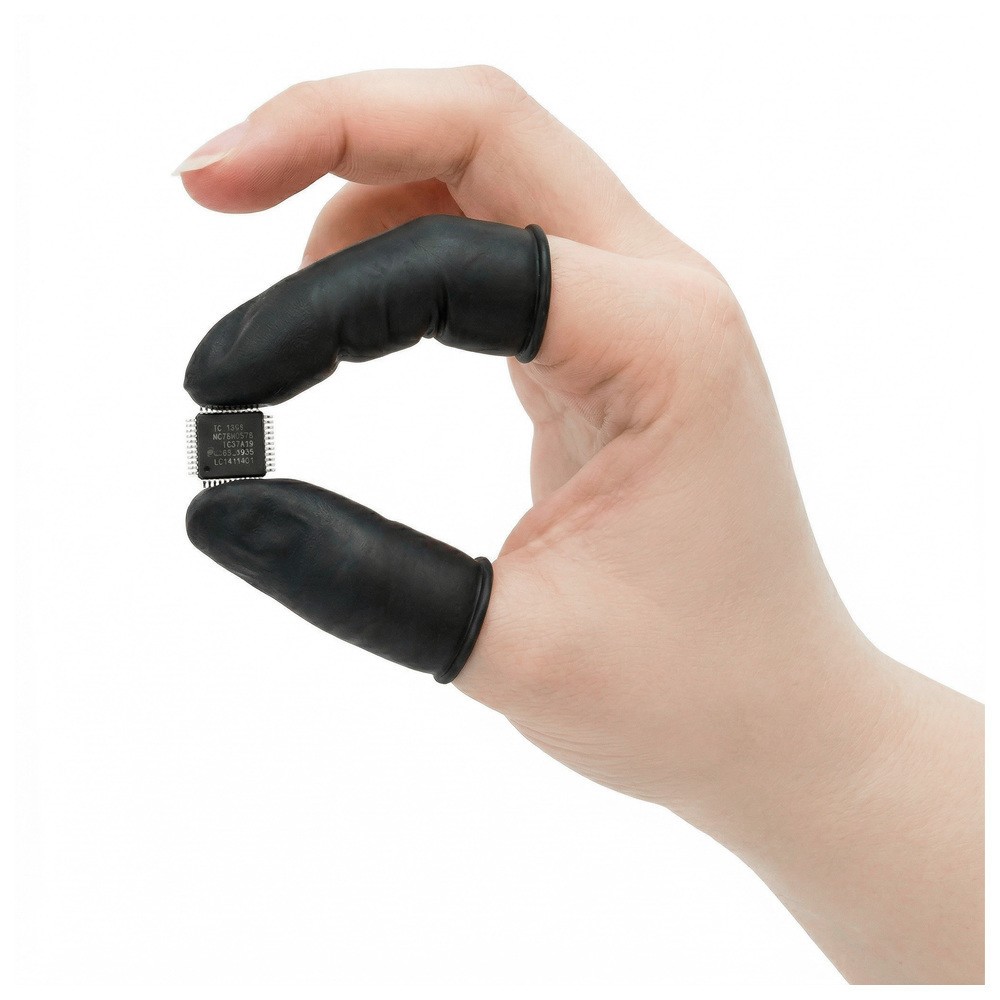 ESD finger cots, dissipative
