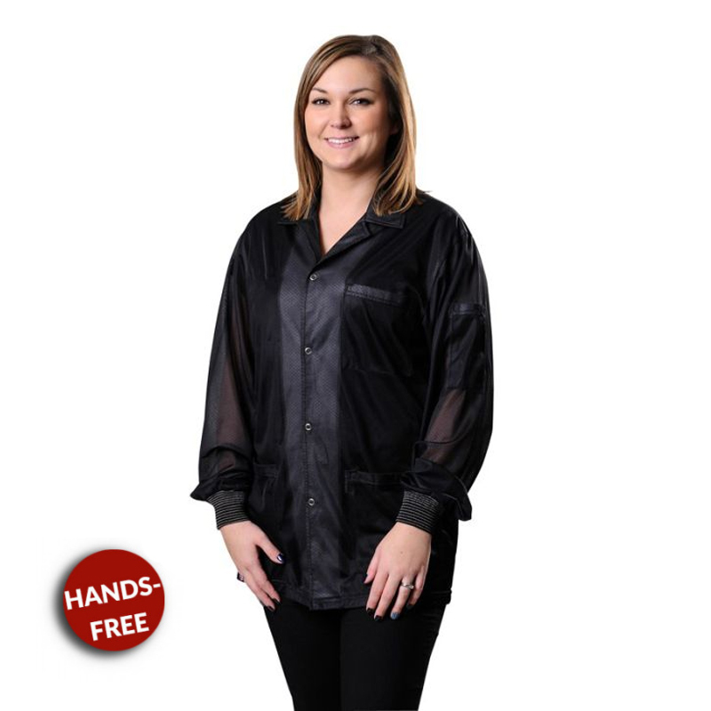 EP1004562-Statshield-ESD-Mantel-schwarz-Handsfree EP1004562-Statshield-ESD-Mantel-schwarz-Handsfree