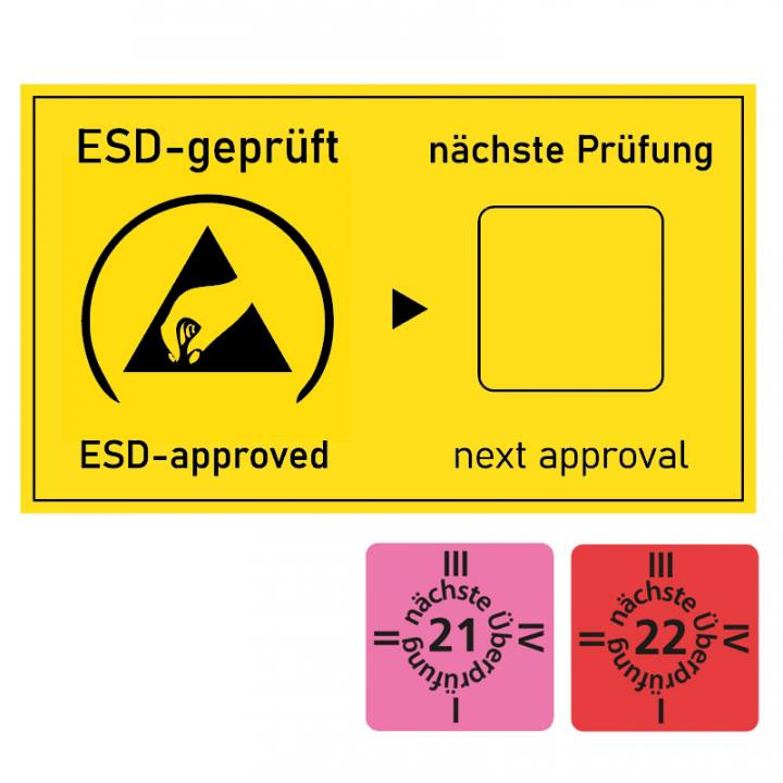 EP0602006 Pruefkennzeichnungsschild ESD-geprueft 2