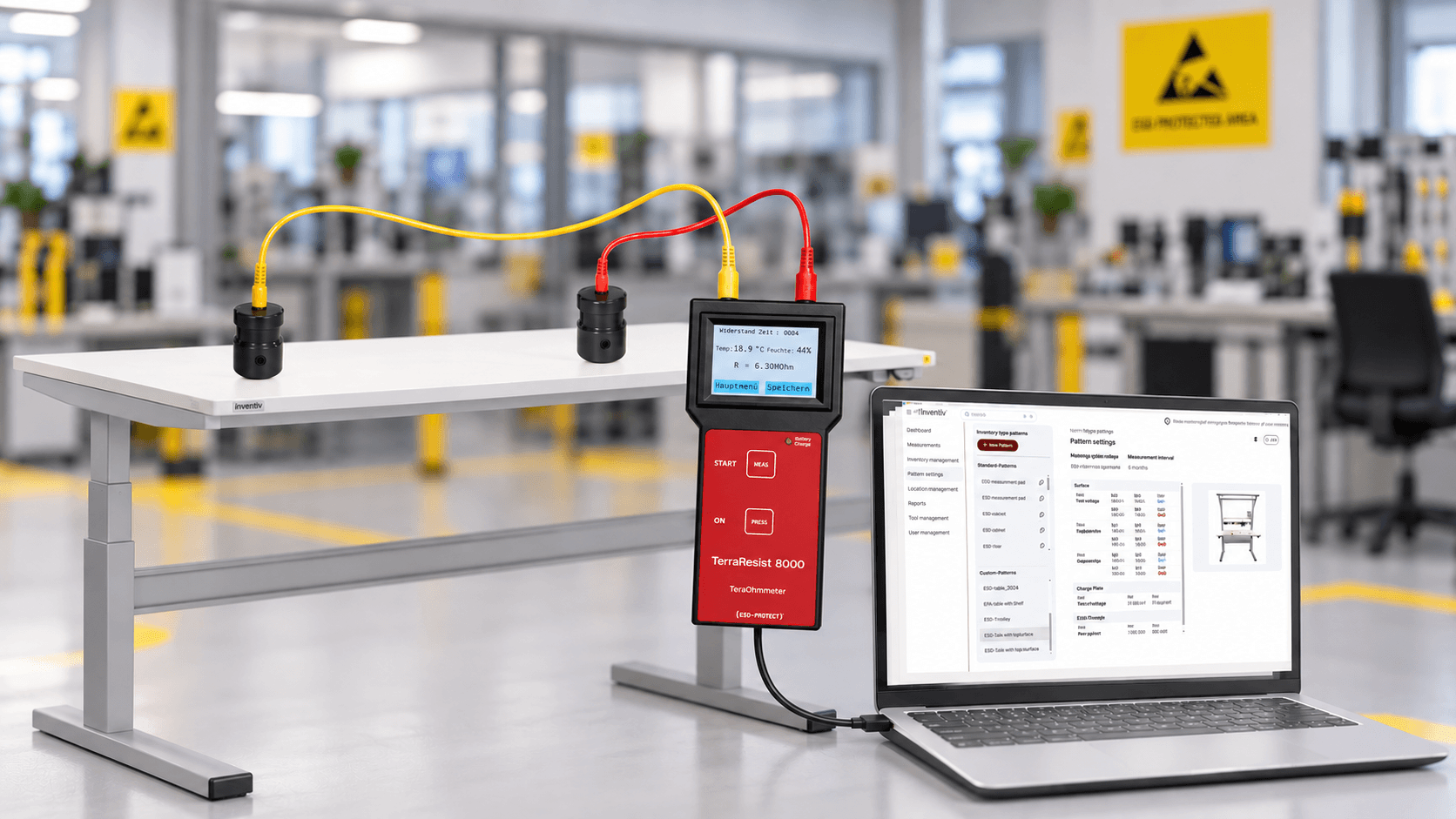 ESD-Labormessung mit TerraResist 8000
