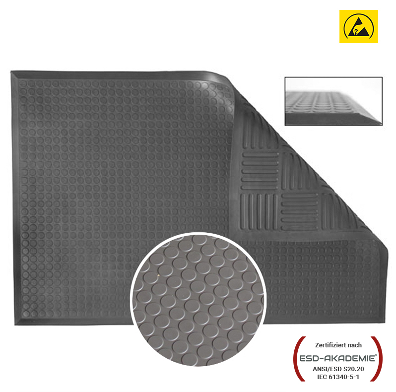 ESD-Arbeitsplatzmatte EFS Smooth, Flachnoppe