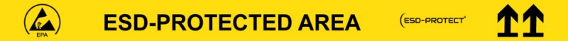 EPA floor marking tape EP-Supreme V "ESD-PROTECTED AREA"