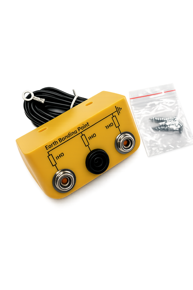 Grounding Box 2 x DK10 and  1 x Banana Plug with Ring Terminal