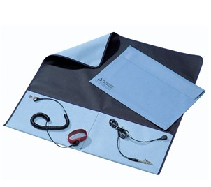 Service-Tisch-Set, 600 x 600 mm, blau