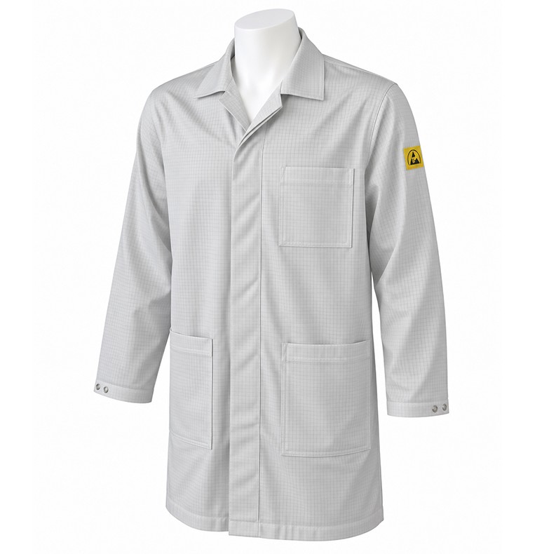 EP ESD Work Coat, Light Gray, XS