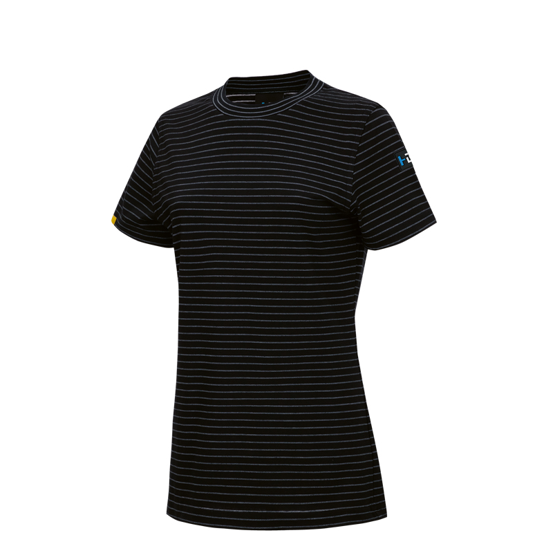 EP1001282-Conductex ESD-T-Shirt Green Turtle Damen Schwarz Front 4999