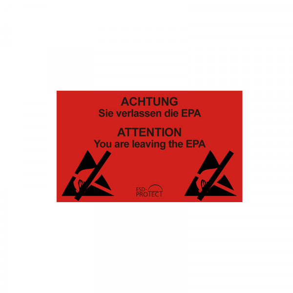 EPA-Ausgangsschild, DE-EN, Hartplastik, 300x150 mm