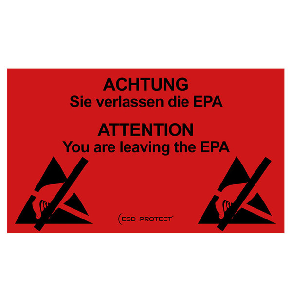 EPA-Ausgangsschild, DE-EN, Hartplastik, 500x300 mm