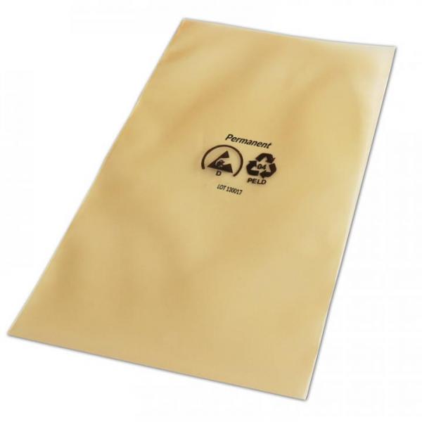 Permanently conductive bags, weldable