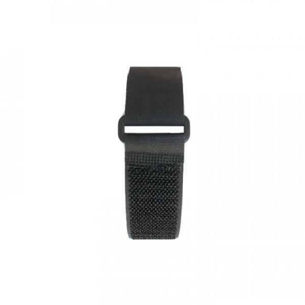 Klettband 60 cm, schwarz, Plastikschnalle