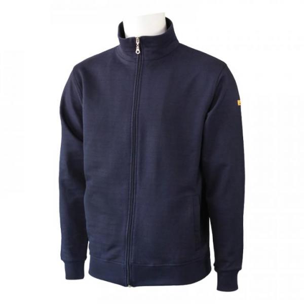 EP1003019 PROTEX ESD-Sweatshirt-Jacke Unisex marineblau mit 2 Seitentaschen ESD-Logo