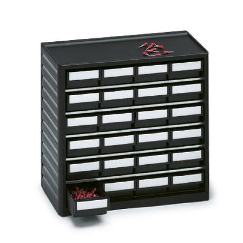 ESD-Kleinteilemagazin 24 Schubladen, H=40mm