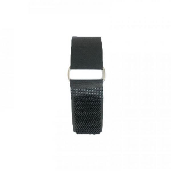 Klettband 50 cm, schwarz, Metallschnalle