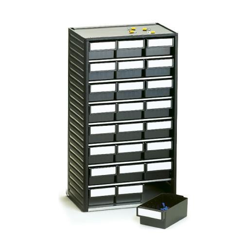 ESD-Kleinteilemagazin 24 Schubladen, H=62mm